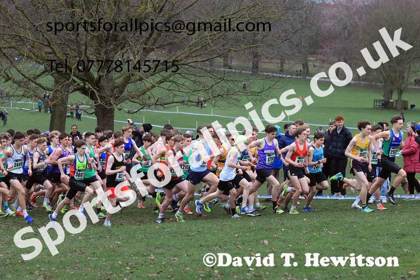 Mens Under-17s 2026 UK CAU Inter Counties Cross Country, Wollaton Park, Nottingham. Photo: David T. Hewitson/Sports for All Pics